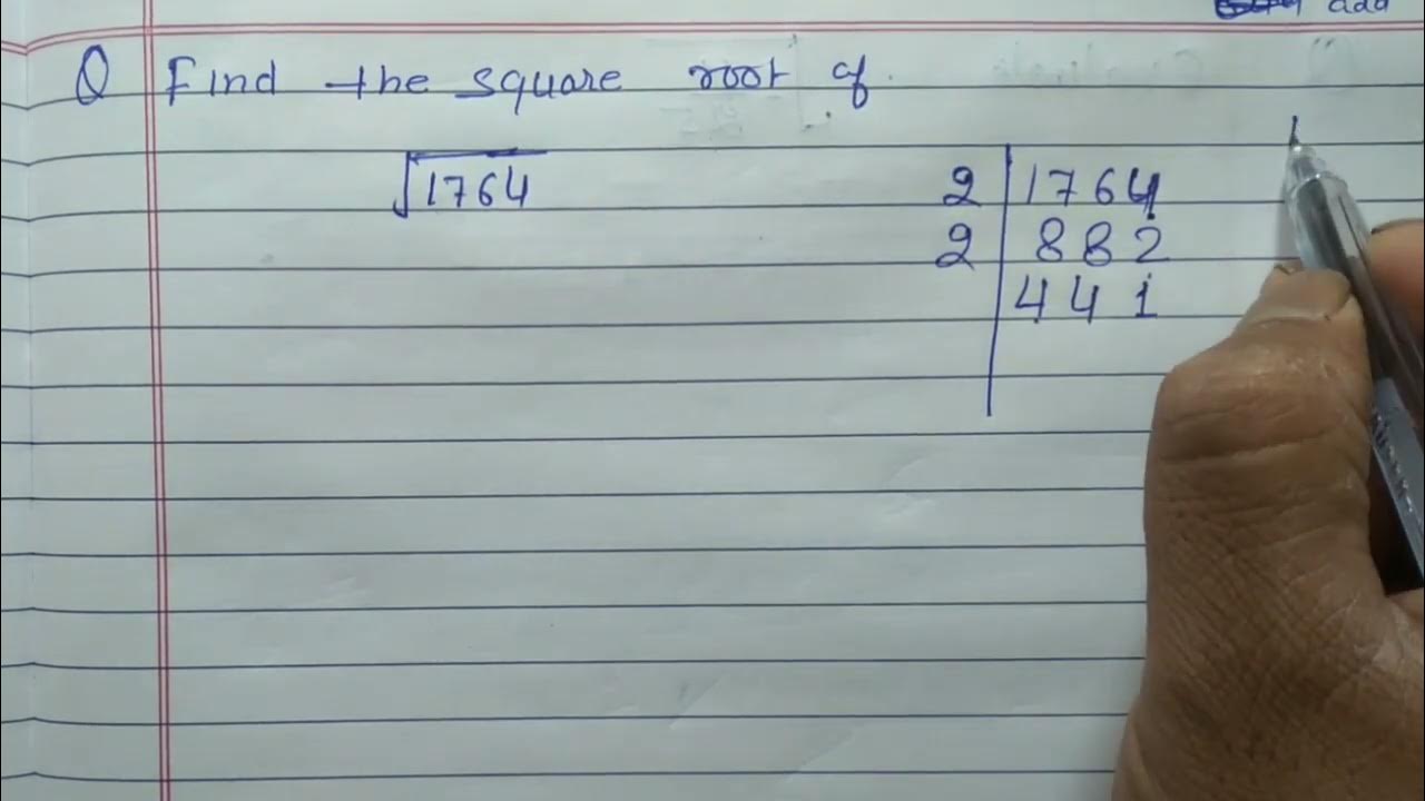 find-the-square-root-of-1764-by-prime-factorisation-youtube