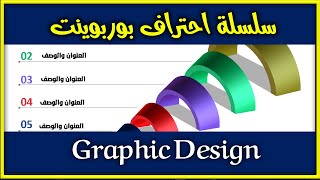 مخطط ثلاثي الابعاد Infographic Slide  في  PowerPoint مع قالب مجاني