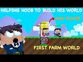 HELPING NOOB TO BUILD HIS FIRST FARM WORLD IN GROWTOPIA ! OMG 😱 | Growtopia