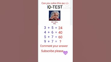 IQ Test /Brain Test /Genius test /math puzzles / innovative ideas / math quiz / viral video IQ Test 