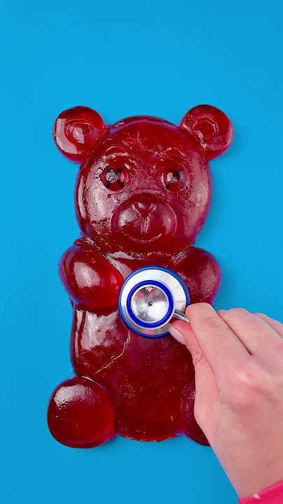 Giant Gummibear Gets A Baby ππ¬ #funny #schoolhacks #123golive #candy