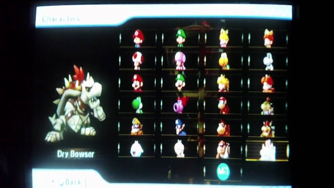 Mario Kart Wii All Characters - YouTube