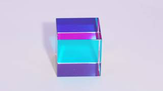 CMY Mixing Colour Cube, 50mm (2 inch) Acrylic Cube Prism