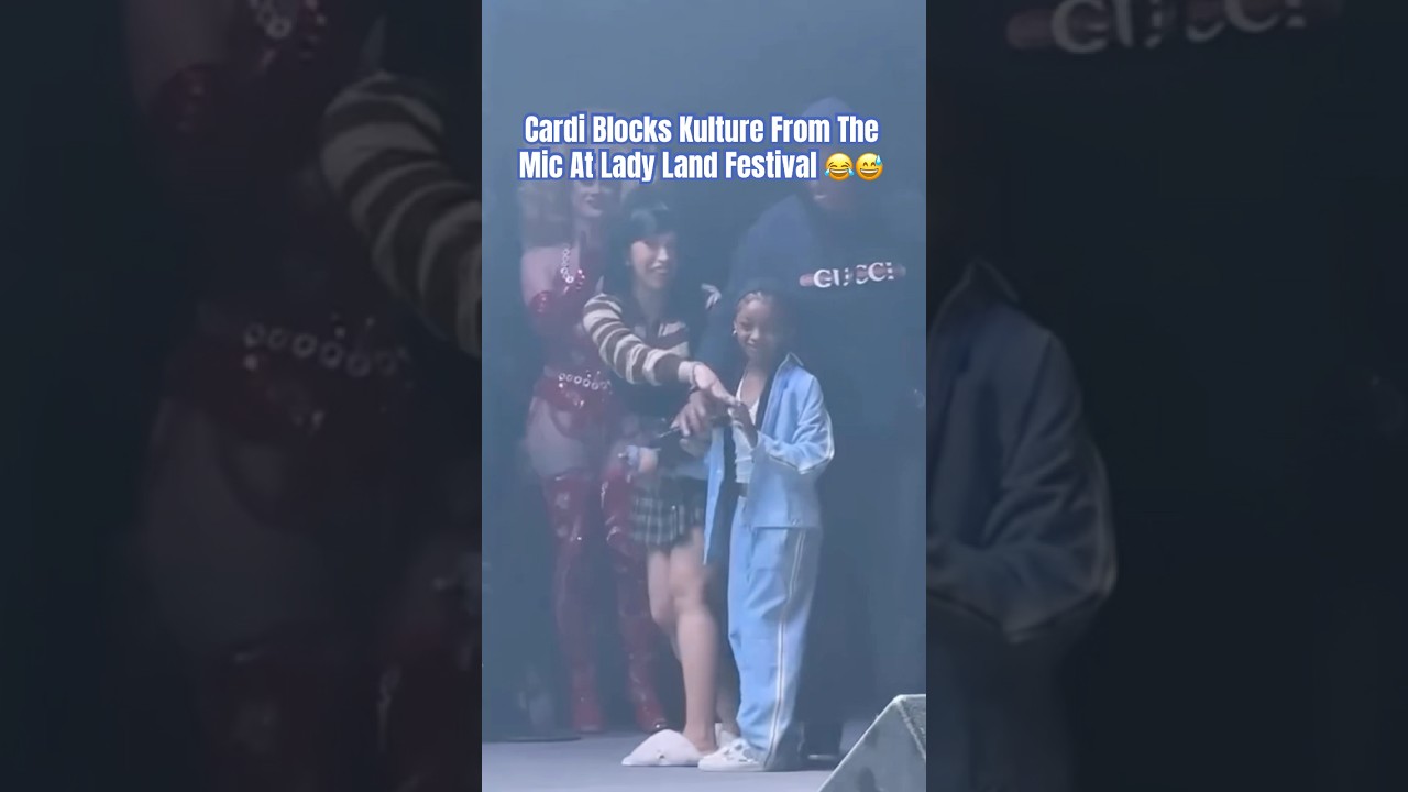 Cardi Blocks Kulture From The Mic At Lady Land Festival 😂😅 