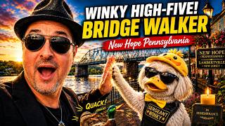 Walking the New Hope–Lambertville Bridge | Fun Facts, Ducks &amp; Winky’s High-Five  #NewHope #travel