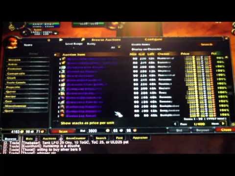 How to use and make money with the Auctioneer AddOn in World of Warcraft