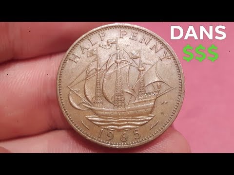 UK 1965 HALF PENNY Coin VALUE + REVIEW