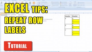 Repeat row labels in pivot table excel 2007