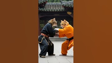 kungfu 🥋 cat vs cat 🤯 #cat #what #whatcat #kungfu #kungfucat