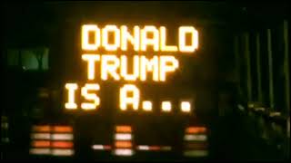 Donald Trump Is a Shapeshifting Lizard - Digital Traffic Sign
