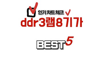 후회없는 ddr3램8기가 추천, 2025년 베스트 5