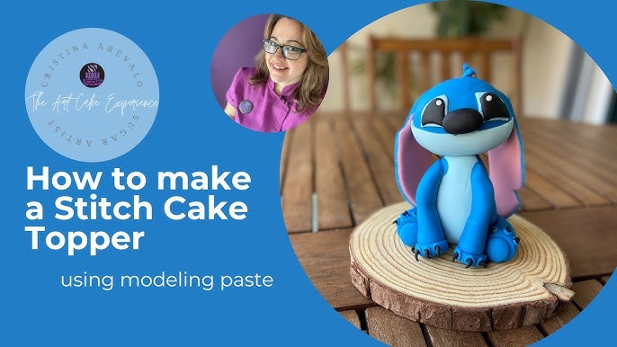 Stitch Gum Paste Figure and Simple Cake from Disney's Lilo and Stitch 