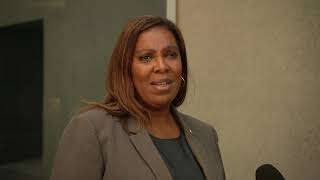 New York Attorney General Tish James on jury trial targeting opioid drugmakers, distributors