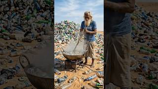 From Waste to a Beautiful Path 🌱🏡♻️#SustainableLiving#EcoFriendly#Recycling#CleanEnvironment