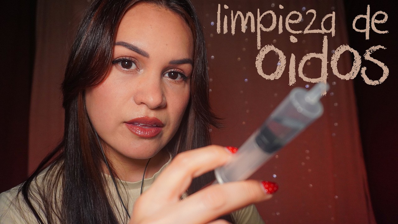 ASMR Limpieza de Oídos Realista 💧 Luz, Agua y Pinzas (Relax Profundo)