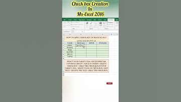 Check box ☑️  Creation in Excel |Checkbox Creation in Excel |Create Automatic Checkbox