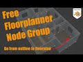 Free Floorplanner Geometry Node Asset