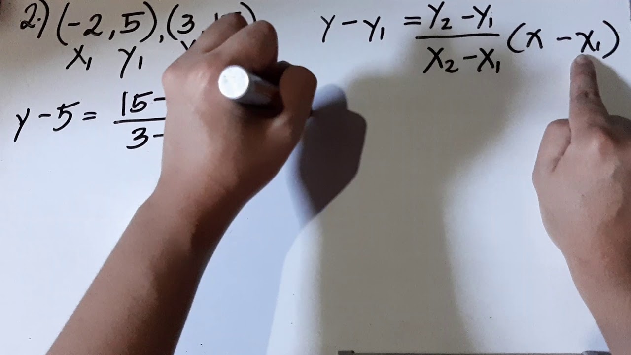 Finding the Equation of the Line given Two Points - YouTube