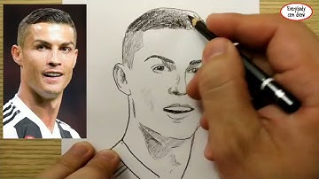 VERY EASY , How to draw cristiano ronaldo / cr7 , football player / learn drawing academy