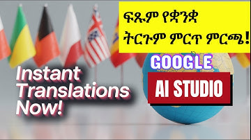 Google AI Studio: Translate Anything Instantly! (አማርኛ)