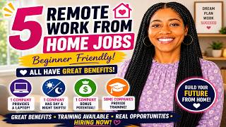 5 Remote Work From Home Jobs Hiring RIGHT NOW | Training, Laptop & Bonus Potential