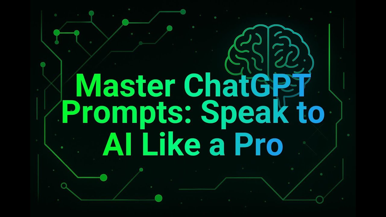 Master ChatGPT Prompts: Speak to AI Like a Pro - YouTube