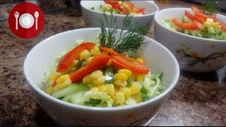 Овощной салат "Весенний" / Вкусный салат за 5 минут ☺ Овощной салат "Весенний" / Вкусный салат за 5 минут ☺