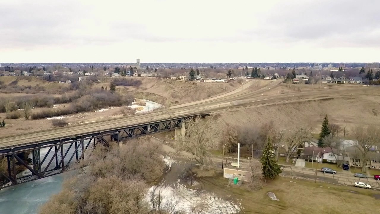 Flying around Moose Jaw River