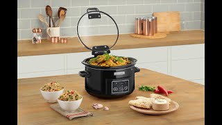 Crock-Pot 4.7L Digital Hinged Lid Slow Cooker, CSC052 Crock-Pot 4.7L Digital Hinged Lid Slow Cooker, CSC052