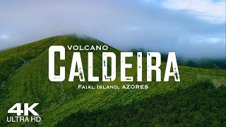 CALDEIRA Volcano 🇵🇹 Faial Drone Aerial 4K 2023 | Azores Açores Portugal