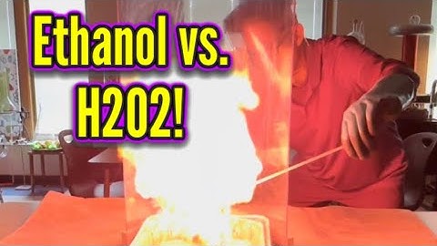 Combustion of Ethanol with H2O2 in RamZland!🔥 2KMn04+3H202→2Mn02+2H20+302+2KOH #STEM #Science