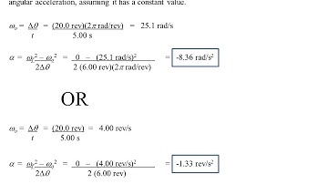 RM Video 1   Rotational Motion Problems #3 and 4