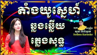 តាំងយូស្នេហ៍ ភ្លេងសុទ្ធ ឆ្លងឆ្លើយ Tang Yu Sneh karaoke Khmer pleng sot, New Version by Sothea,