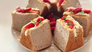 Strawberry Chiffon Cake 草莓戚风蛋糕