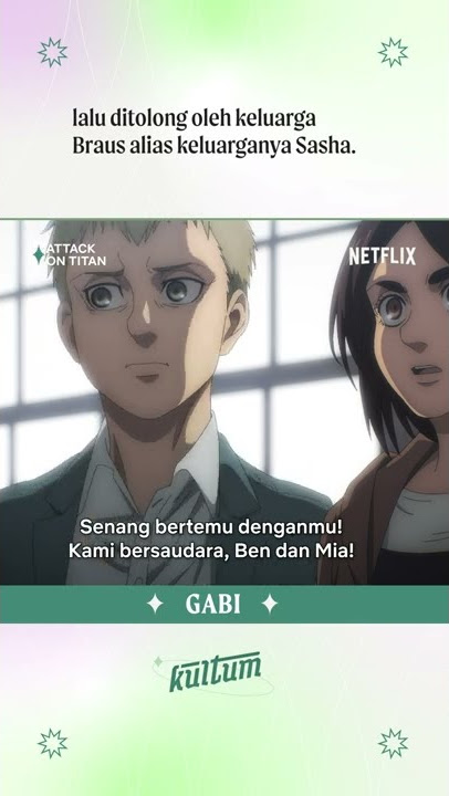 Gabi Dibutakan Oleh Rasa Benci | Attack on Titan | KULTUM | #Shorts