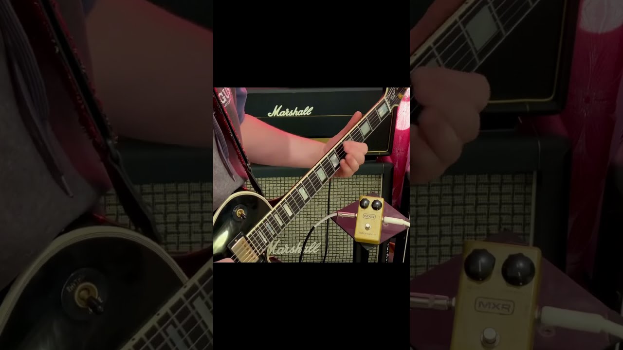 78 MXR Distortion Pinned 1973 Marshall Superbass 100w Matching Stock Bass Type A Cab Les Paul