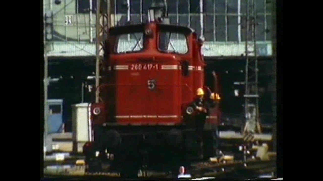 ...als 260 417-1 noch altrot war...München Hbf in einem BR-Beitrag um 1984...