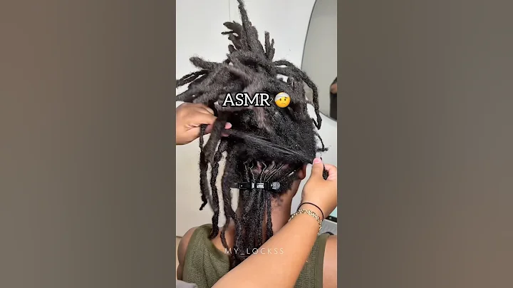 Loc ASMR: Separating locs 😭 #locs #locjourney #naturalhair #shorts #haircare #hairstyles