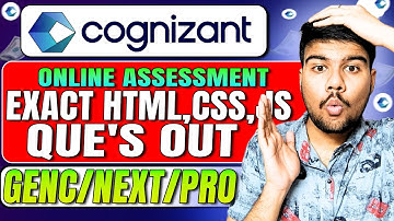 🔥Cognizant Technical Assessment Exact HTML, CSS & JS Que