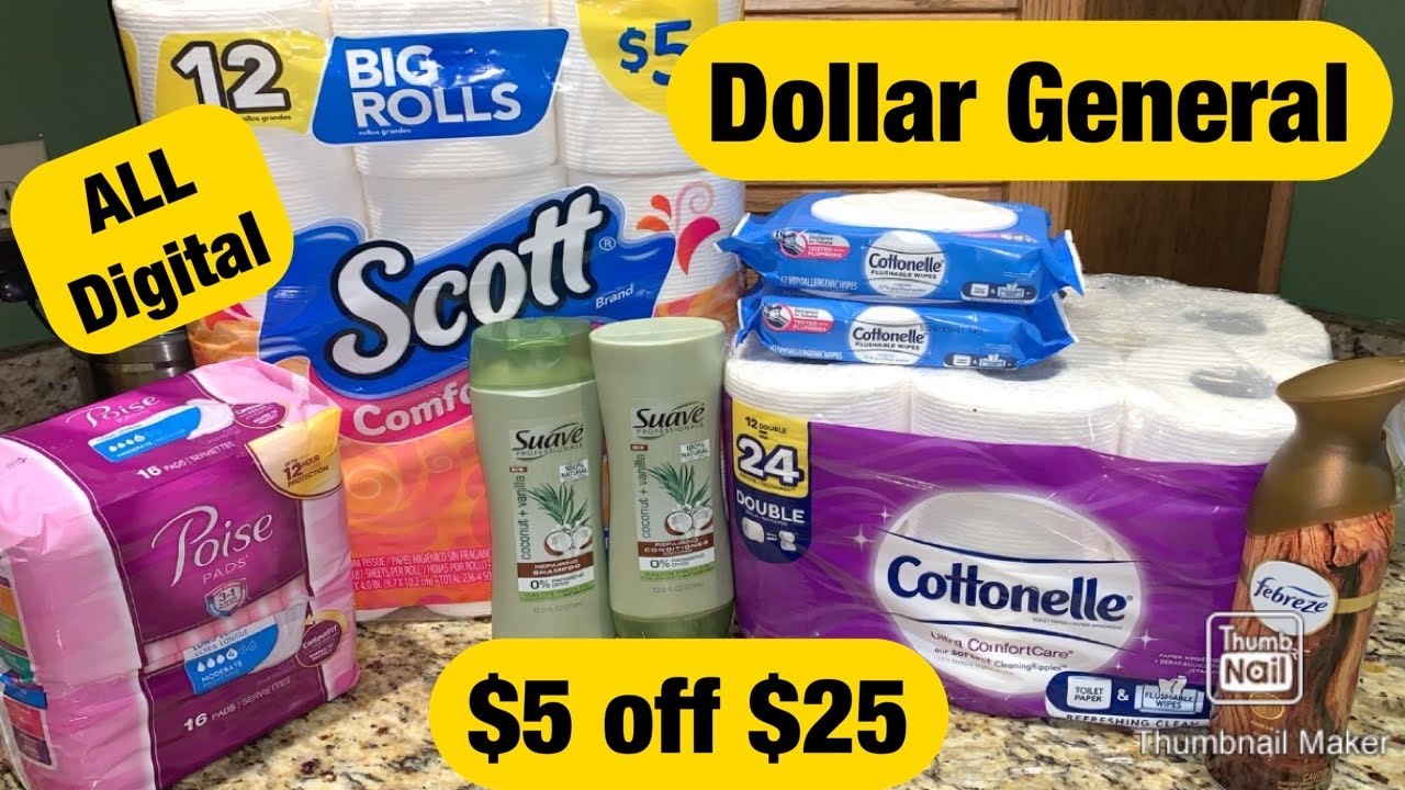 Dollar General Couponing 5 off 25 ALL digital Paper products