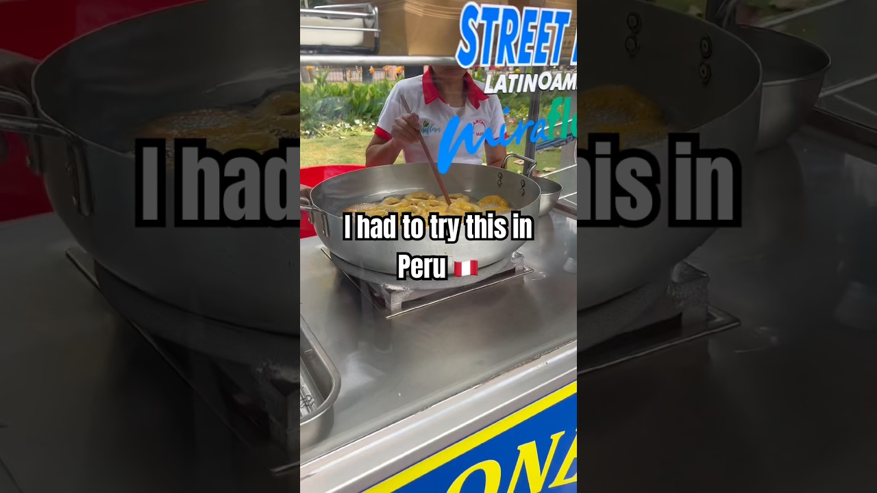I tried this insane Peruvian street dessert 🇵🇪🍯 (you NEED this)