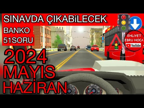 ANİMASYONLU SORUDA EKLEDİK/ 2024 MAYIS HAZİRAN EHLİYET SINAV SORULARI/ EHLİYETSINAV SORULARI 2024