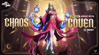 MARVEL Super War - Scarlet Witch Coven Chaos New Epic Skin Galery Colector Museum Trailer Preview