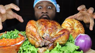 Mukbang Asmr Whole ChickenBone Rotisserie Eating Challenge.Mindblowing African Asmr Food  Battle!