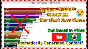 YouTube will NOT MONETIZE😢😭 Racing Bar Chart | Data Visualization Video | Reused Content