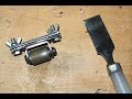 Homemade chisel sharpening jig Homemade chisel sharpening jig