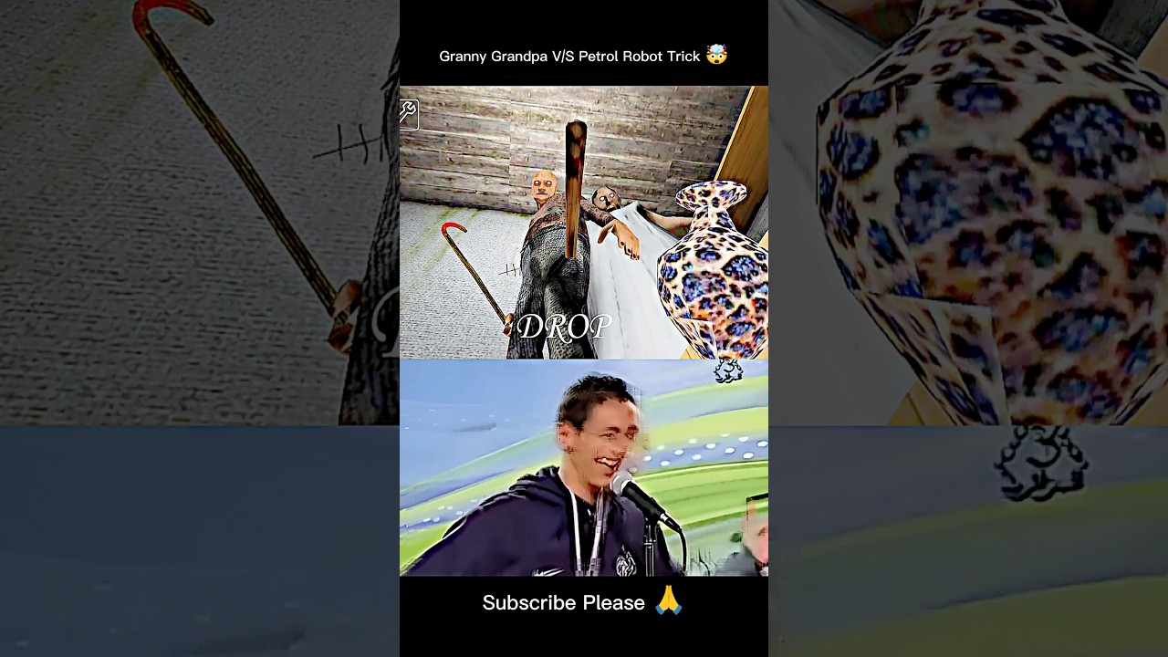 Granny Grandpa V/S Petrol Robot Trick 🤯 