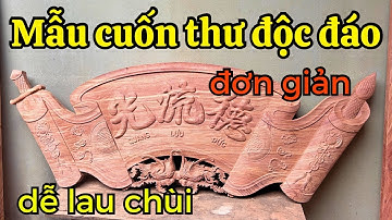 Bộ Cuốn Thư Câu Đối Gỗ Liền Khối Dày 5cm - Cuốn Thư Câu Đối Gỗ Hương Đá Đẹp Thờ Gia Tiên