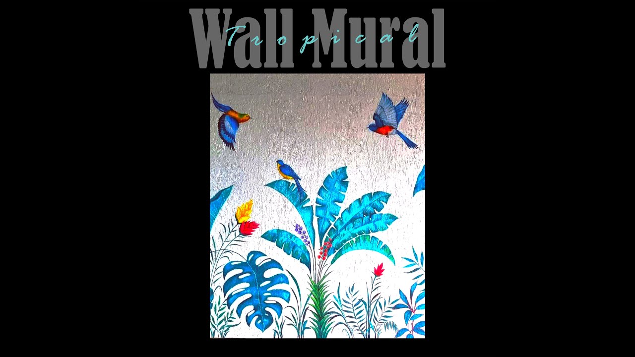 Wall Mural Painting In Mumbai Tropical Botanical Nature Wall wall-mural-painting-in-mumbai-tropical-botanical-nature-wall