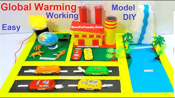 global warming working model making | DIY |  climate change |  geography project | howtofunda